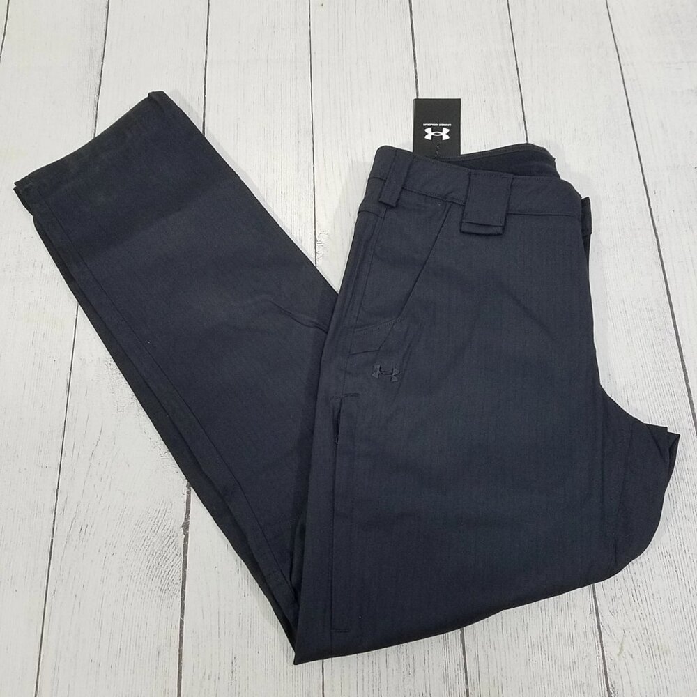 Under Armour UA Enduro Elite Flat Front Pants Womens Size 8 Dark Navy